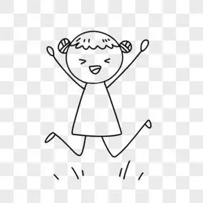 png 860860人高兴的简笔画开心男孩简笔画头戴花环开心的女孩简笔画小