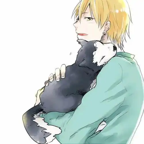 男孩和动物动漫头像二次元男孩头像冷酷