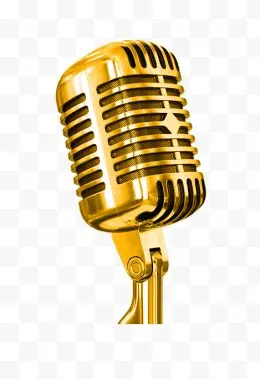 金色古典麦克风图片免费下载-金色古典麦克风素材-金色古典麦克风png
