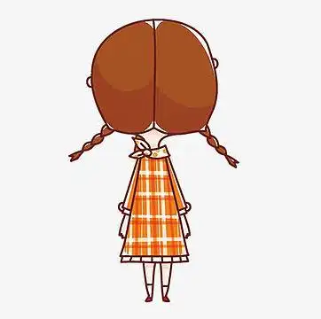 趴着的男孩子背面aipng手绘卡通小男孩背影aipng手绘画画女孩子背影