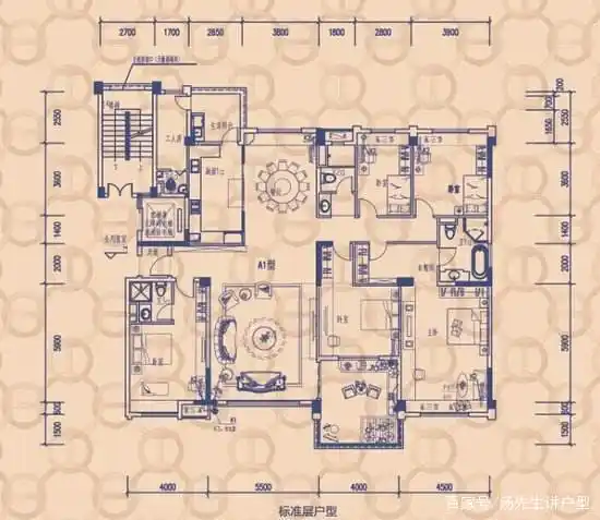 266平米南北通透,动静分明的宜居型六房大平层