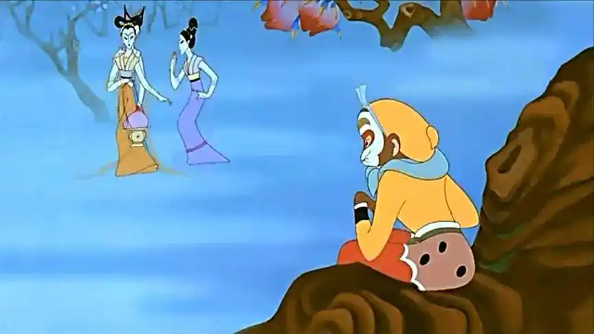 《大闹天宫》:大圣得知蟠桃盛会没请他竟生气定住仙女!