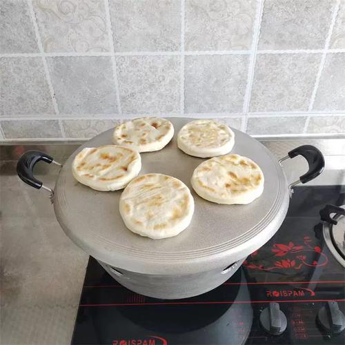 老式鏊子锅圈家用做烧饼锅烧饼炉中式纯铝烤炉怀旧单个锅圈单鏊子