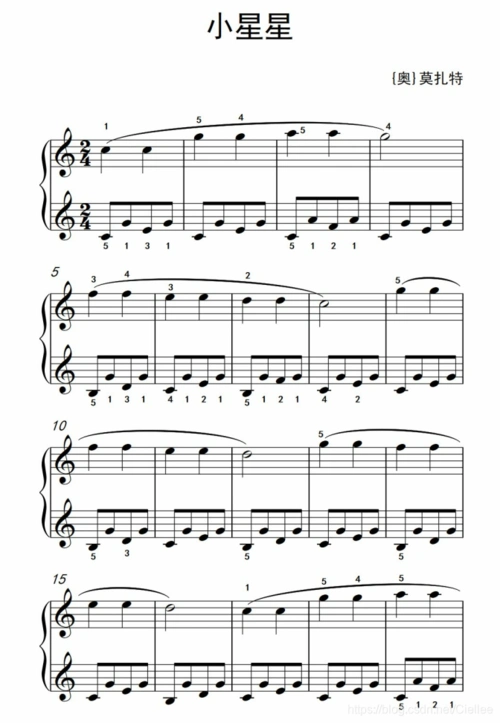 钢琴入门自写教程1小星星弹奏