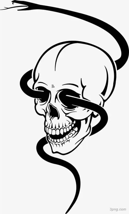 矢量恐怖骷髅头png素材透明免抠图片-动植人物-三元素3png.com