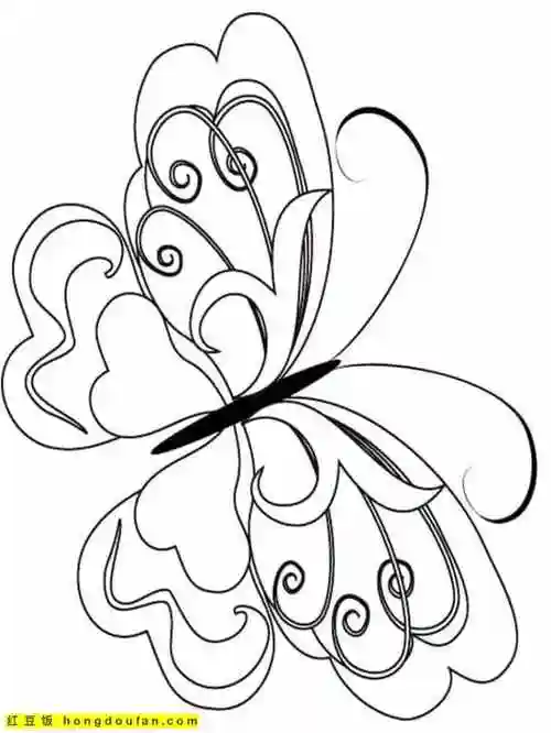 11张精致美丽的卡通蝴蝶儿童简笔画大全