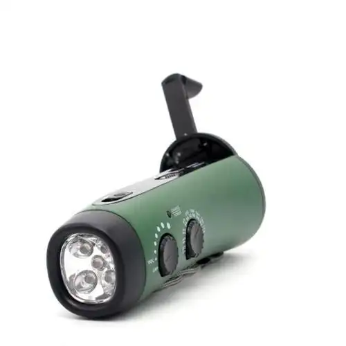 不用充电的手电筒收音机手摇发电多功能手电筒户外应急包充电警报