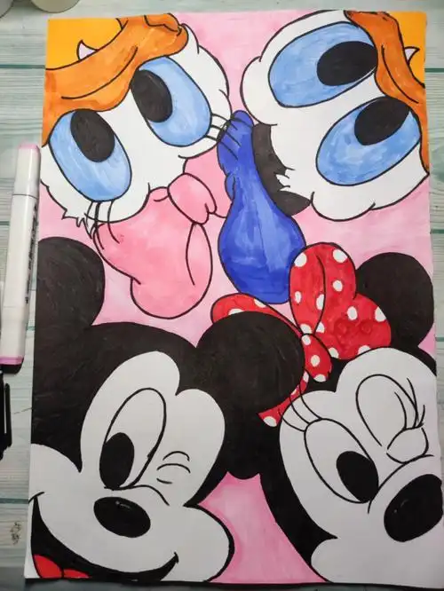 儿童画米奇妙妙屋