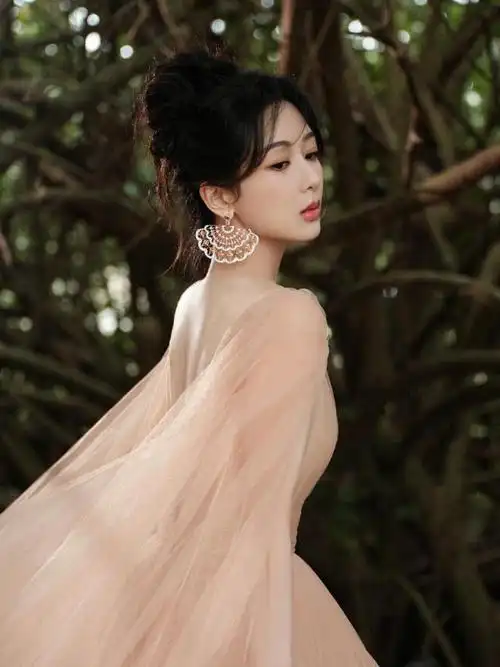 杨紫美艳登场一款仙气长裙成湖南卫视跨年晚会上时尚潮流