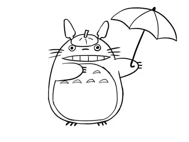 龙猫简笔画 龙猫画法步骤