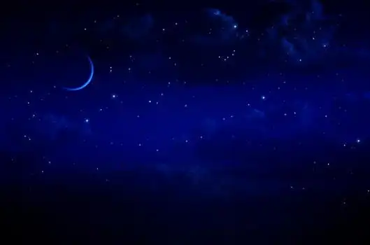 夜空,星星,云,拱形,深蓝,色彩