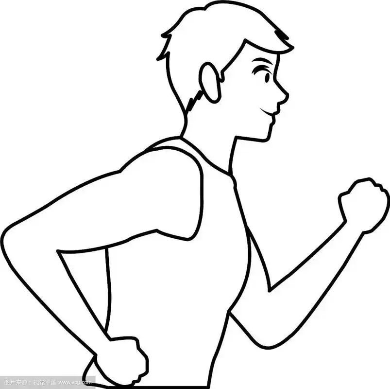 黑白相间的男人从侧面跑过来