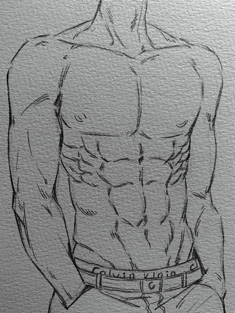 天黑人容易犯错.#画画 #185 #腹肌 - 抖音