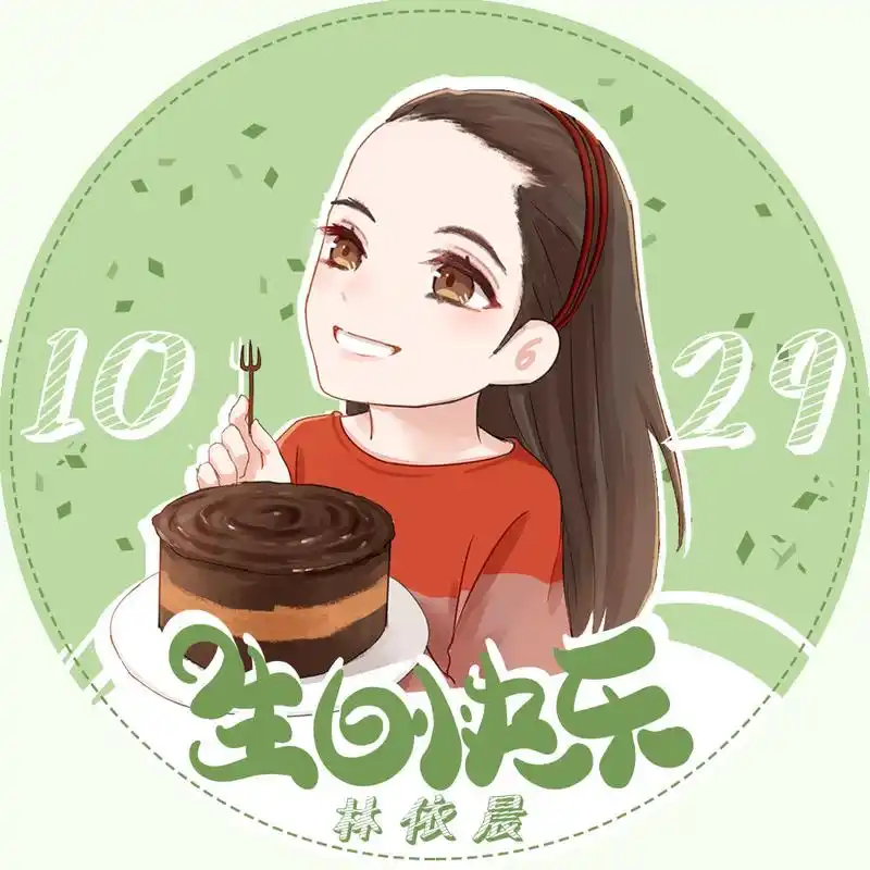 【生日应援头像上线】林依晨q版庆生头像来了~请点击原图自取