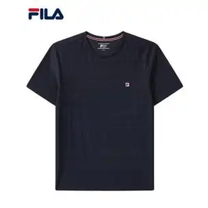 fila 斐乐官方男士短袖t恤2021年夏季休闲运动上衣 f11m121101f传奇蓝