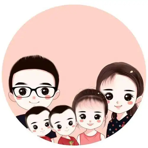 国庆特辑!送给幸福家庭的微信头像,手绘头像更具个性