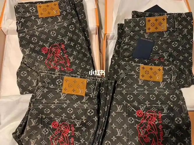 lvfw22最火黑色monogram牛仔裤