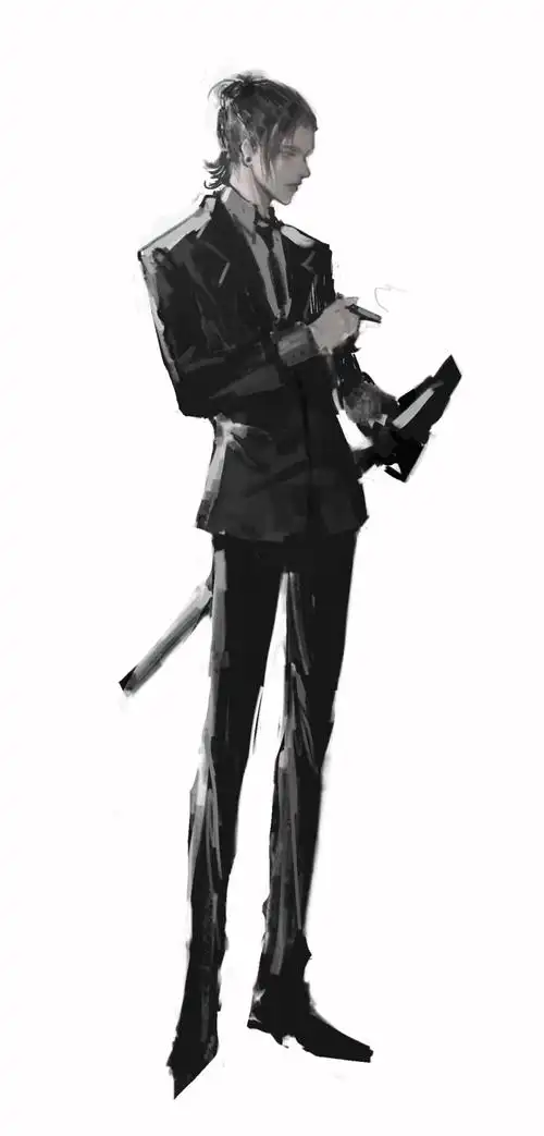 西装暴徒_百日梦的绘画作品_画包包