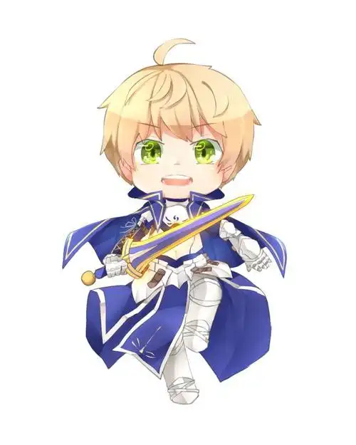 fate/grand order 亚瑟·潘德拉贡 同人图 插画 壁纸 | q版 | 半次元