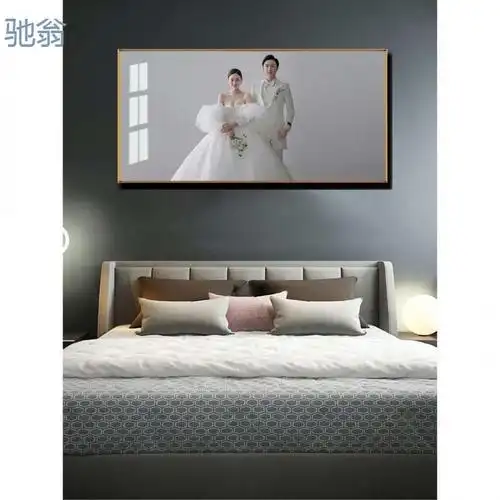lm6婚纱照相框放大挂墙床头照48寸结婚照相片制作全家福36寸创意