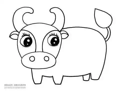 牛简笔画简单画法牛简笔画图片牛怎么画画牛简笔画图片