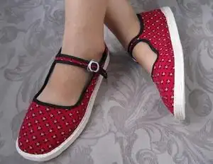 儿童方口布鞋女休闲鞋图片