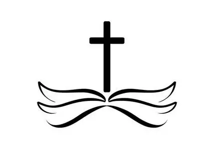 用十字架和圣经来标志.宗教团体.海报,徽标,徽章,标志的设计元素照片