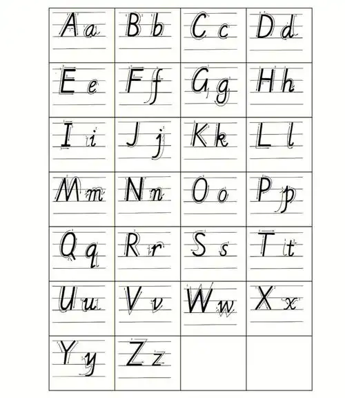 26个英文字母手写体印刷体英语必备