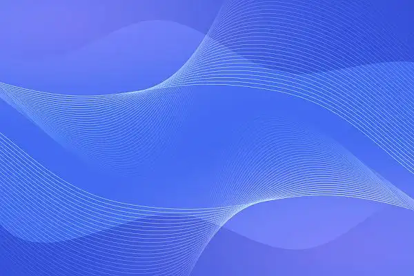 时尚浅蓝色科技渐变线条大数据618电商促销年会展板背景几何线条插画