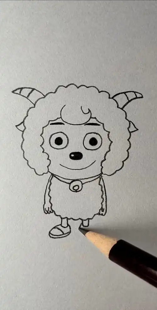 简笔画#跟着我画喜洋洋,简单易学!