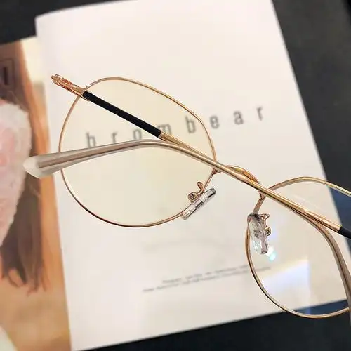 金丝眼镜框男女复古文艺网红款素颜神器大圆脸韩版潮眼镜框ins风