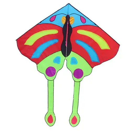 潍坊风筝长尾彩色蝴蝶大型成人风筝带全套线轮风筝包邮易放飞