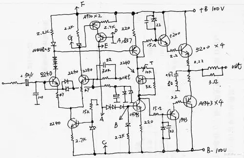 这个是手画的电路图 这个电路经常出现输出-100v 电源电压