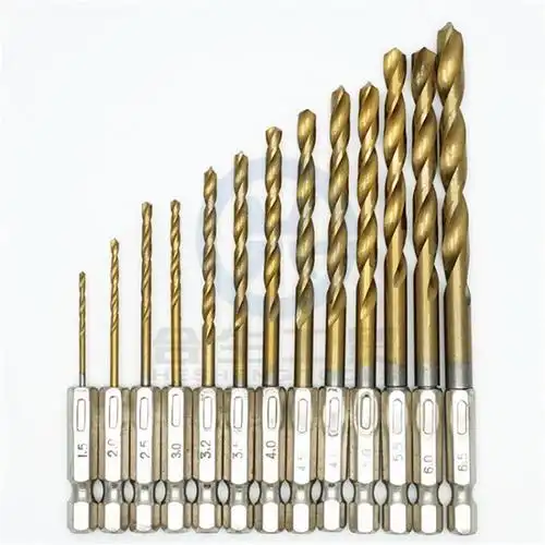 六角螺丝钻头 打孔电钻 起子电动工具套装钻孔风批麻花钻专用镀钛