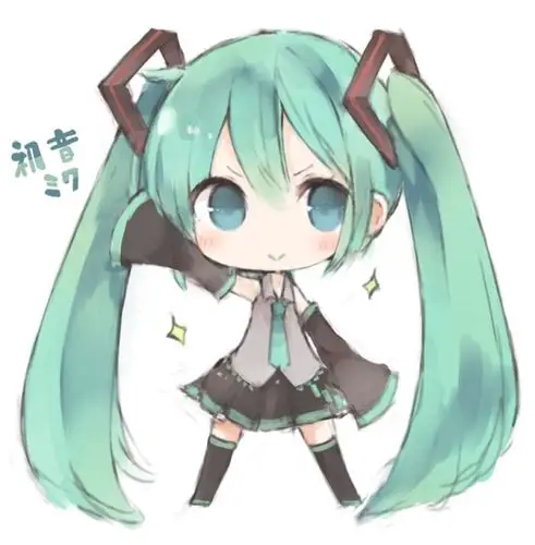 初音未来q版虚拟歌姬p站动漫少女双马