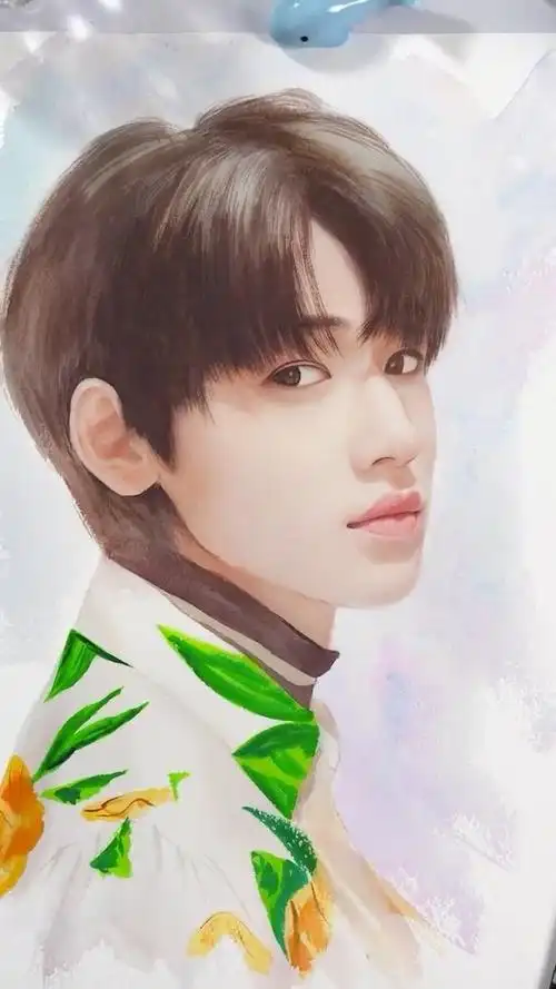 水彩画下的宋亚轩,是你喜欢的帅气小哥吗?