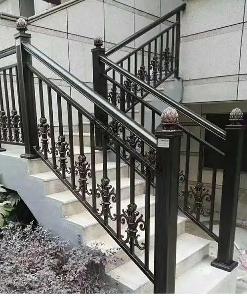 护栏阁楼扶手室外围栏别墅小区楼梯扶手 爆花金(铝合金高100cm)【图片