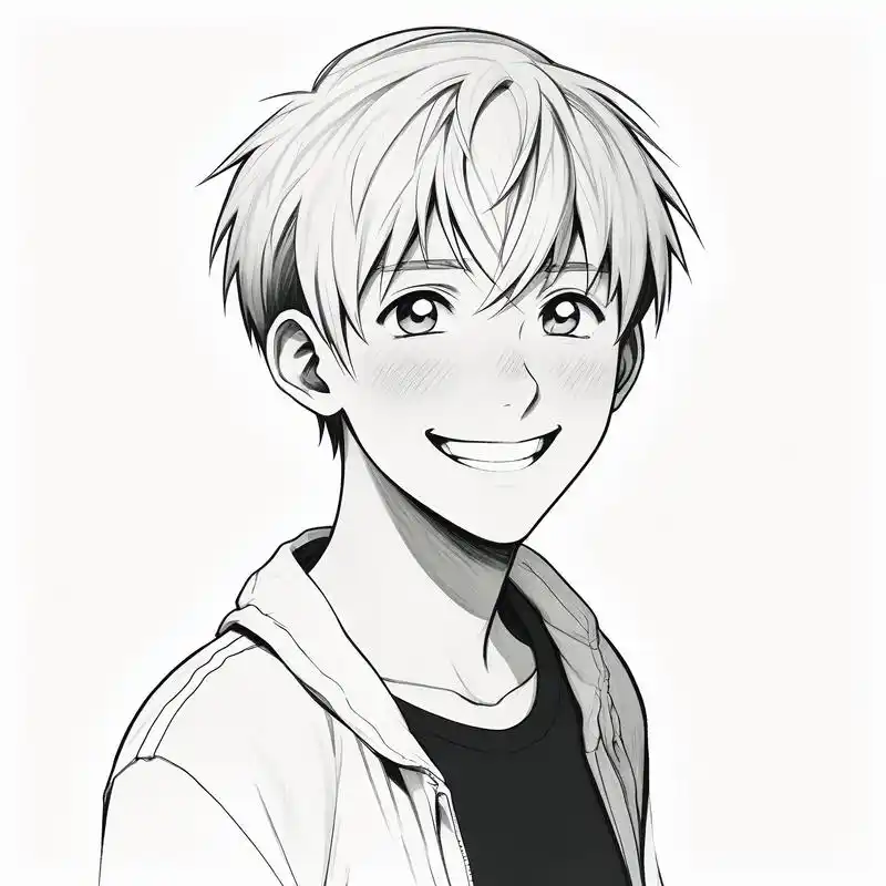 探索黑白之间的艺术魅力,寸头男生的素描头像,每一笔都透露出不一样的