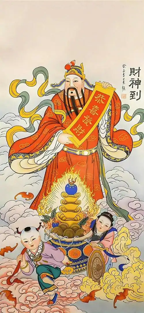 财神爷壁纸|大年初五迎财神_网易订阅