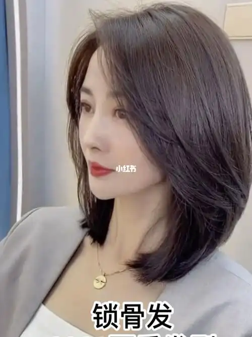 免打理的锁骨发搭配黑茶青色无需漂色