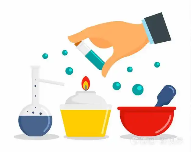 化学实验室概念背景, 扁平风格插画-正版商用图片14zp8y-摄图新视界