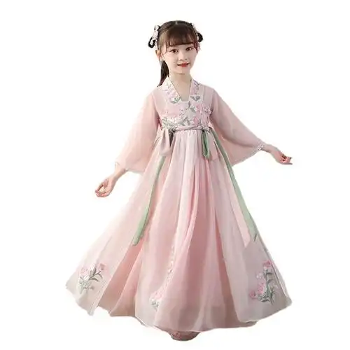 儿童古风超仙女2021新款小女孩连衣裙汉服襦裙古装唐装女童汉服