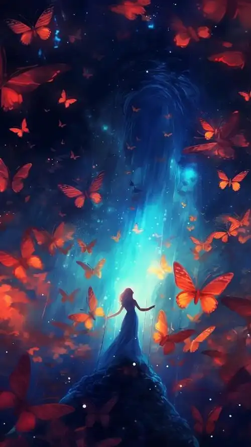 美图:星夜蝴蝶,唯美梦幻