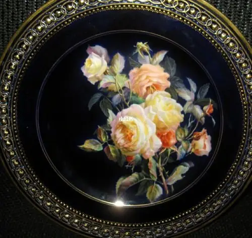 可遇而不可求的梅森meissen 顶级油画盘欣赏_油画_bronx river