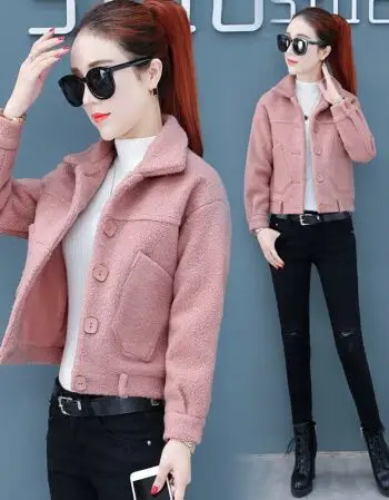 短外套宽松外套加棉加厚短外套女秋装女2019秋冬季新款学生韩版宽松女