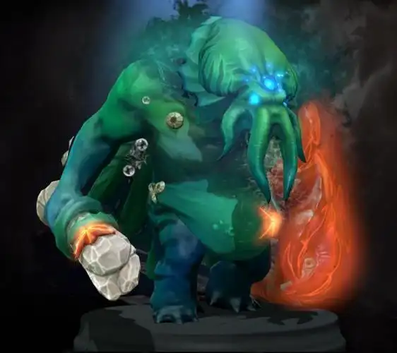 《dota2》ti10典藏宝瓶潮汐猎人深海巨兽套装外观