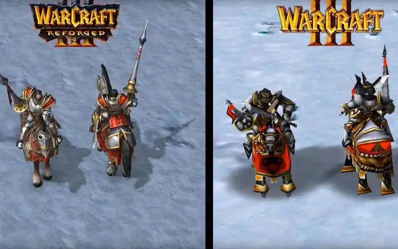 《魔兽争霸3》重制版 人族单位新旧对比