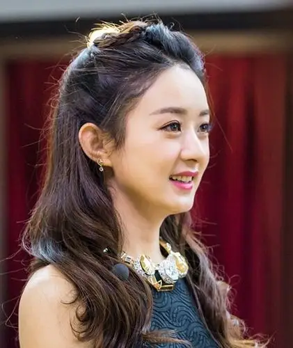 圆脸界颜值担当赵丽颖甜美公主编发怎么弄片