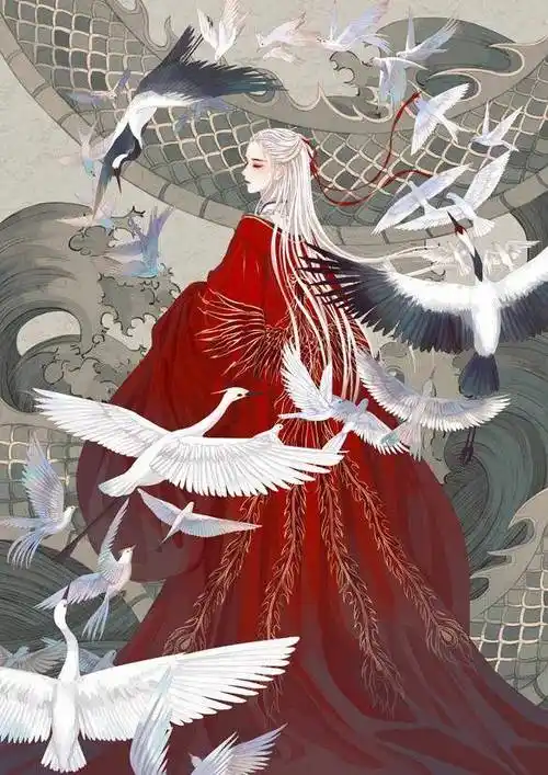 贼好看的古风红衣小姐姐壁纸