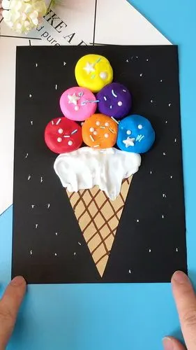 幼儿园手工,冰淇淋_幼儿园_手工制作_冰淇淋_春天去哪玩_春天画会